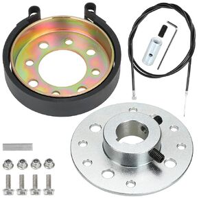 GREHUA 4" Go Kart Rear Drum Brake Band & Steel Sprocket Hub w/Cable Pin Kit 1" Bore 1/4" Keyway for Manco 1492 Azusa 2562 Predator 212cc 196cc 6.5hp Dune Buggies Drift Trike Heavy Duty Cart Parts