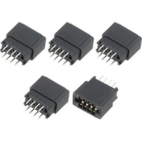 Patikil Card Edge Connector Black Socket Connection 16 PIN 2.54mm ملعب لوحة دائرة PCB ، وحدة التحكم في اللعبة ، حزمة 5