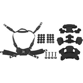 طقم حشوة خوذة قتالية ، نظام تعليق حزام الذقن القابل للتعديل مع البراغي والبراغي Fast for Mich for Wendy Helmet (تعليق Mud Spongeand)