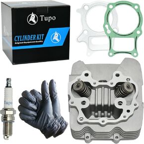 Tupo Top End Cylinder Head Kit Compatible with Honda Recon 250 Recon250 Sportrax 250 TRX 250 TRX250 TRX250X TRX250EX TRX250TM TRX250TE 12200-HM8-A40 2002-2024