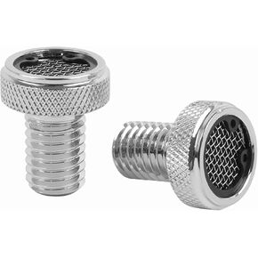 2Pcs CNC Motorcycle Breather Bolts Screw Chrome Replacement for Harley 1991-2023 Sportster & 1993-1999 EVO Big Twin(Chrome)