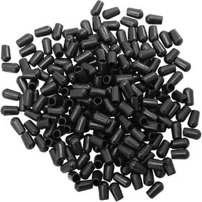 200pcs مستديرة الأكمام المطاطية الجرف الشق شق ملحق معلق الطرف خطاف الأسلاك الأنبوب المعدني الغلاف الغلاف السلك شماعات رف طرف المسمار pvc