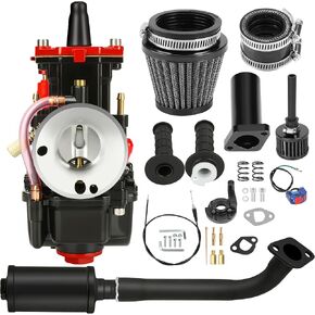 PWK 24mm Carburetor Throttle Assembly Stage 2 Kit Replacement for Predator 212 224 196cc 6.5hp Engine Coleman CT200U CT200U-EX BT200X Baja MB200 Mini Bike KT196 Go Kart Parts