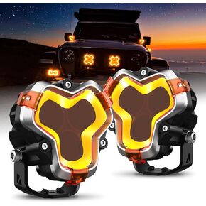 Novsight 4.5 بوصة LED LED Lights - Red Dot Award 2025 Halo Series Series Lights with Amber/White DRL ، 60W Super Bright LED LIGH