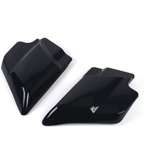 ZXMOTO FIVID BLACK 1 PAILE BATTERY SIDE COPTERANCE متوافق مع HarleyTouring 2009-2024 ROAD ROAD ROAD GLIDE ELECTRA GLIDE GLIDE ، لوحة الغلاف الجانبي الأيسر الأيسر