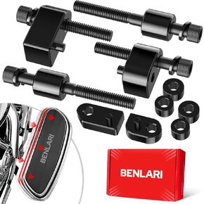 Benlari 0.75inch &1.25inch Driver Floorboard Extensions, Floorboard Spacer Extenders Compatible for Harley Touring Street Glide Road Glide Electra Glide Road King 2009-2024, FL Trikes 2009-2013, Black