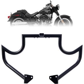 حارس محرك Crash Bar حارس الطريق السريع لهارلي ديفيدسون دينا بوب بوب رايدر شارع بوب واسعة الانزلاق Super Glide Custom 2006-2017 (Matache Style-Black)