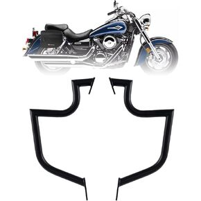 بار محرك Crash Engine Guard Highway Away Bar لـ Kawasaki Vulcan VN1600 VN1600A 2003-2008 (Black)
