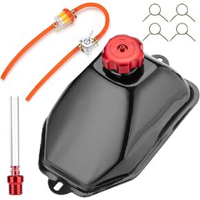 Upgraded Metal Gas Fuel Tank for 50cc 70cc 90cc 110cc 125cc ATV Coolster Taotao ATA-110B Chinese Quad 4 Wheeler PeaceSport Roketa Kazuma BMS Yamoto Baja Sunl Riding lawnmower Buyang Part