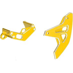 غطاء حراسة فرامل الفرامل الخلفي 3D CNC وغطاء حراسة الفرجار الخلفي متوافق مع DRZ400SM DR-Z 400SM 2005-2024 ، RMZ250 RM-Z 250 2007-2022 RMZ450 RM-Z 450 2007-2022 (الذهب)
