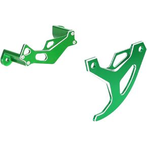 CNC خلفي حارس القرص حارس الفرجار واقي متوافق مع KX250F 2004-2018 KX450F 2006-2018 KX250 2019-2021 KX450 2019-2021 KLX450R 2008-2018 KX125 2004 2005 (Green)