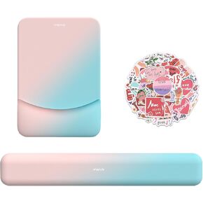 Mossoo Wrist Rest Prest for Mouse Pad & Keyboard Set ، Mousepad مستطيل غير مريح لا يتجهز إلى أسفل.