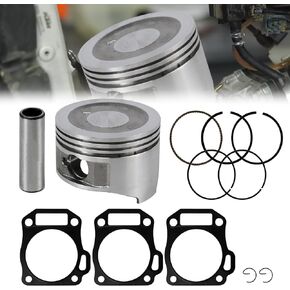 RYANSTAR RACING 70mm Flat Top Piston Kit with 0.550 Rings and 26lb Valve Springs for Predator 212cc 224cc 196cc GX160 GX200 5.5HP 6.5HP Engines - High Compression Compatible with Mini Bikes Go Karts