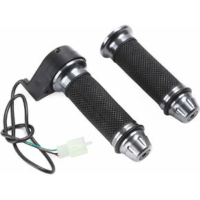 Mokuo 22mm/0.87 "مقود دراجة كهربائية مع Funcation ثلاث سرعات التحكم ، قبضة خنق الدراجة الإلكترونية مصنوعة من المواد المطاطية والمعاد