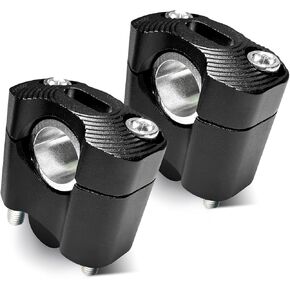 Motorcycle Handlebar Risers Universal Handle Bars Mount Clamps Fit for 1 1/8 inch(28mm) or 7/8 inch (22mm) handlebar of Motorcycle Dirt Bike ATV, Black