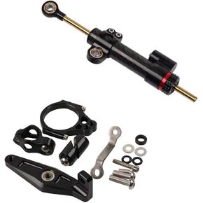 Steering stabilizer Compatible with YAMAHA MT09 XSR900 MT-09 MT 09 XSR 900 2021 2022 2023 2024 Motorcycle Steering Damper Mount Bracket Stabilizer Support Speed Wobble Safety