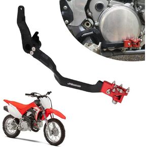 JFG RACING Motorcycle Folding Rear Brake Foot Pedal Lever CNC for CRF110 F 2013-2022 Red OEM 46500-KYK-305