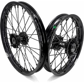 KKE 19-16 Dirt Bike Kid's Kid Rims مجموعة متوافقة مع KTM 85 SX 2025 باللون الأسود