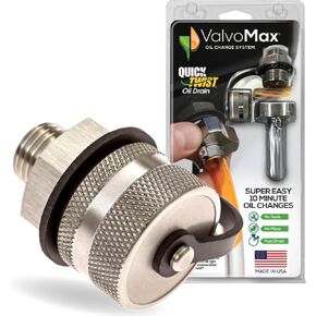 صمام تصريف زيت Valvomax - توصيل سريع لتصريف الزيت للتغييرات في زيت DIY في المنزل في 10 دقائق - بدون أدوات ، لا فوضى ، لا تنظيف - حجم الخيط M14-1.50 - مصنوع في الولايات المتحدة الأمريكية