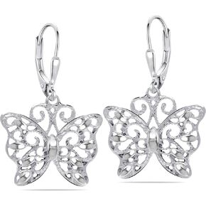 Charmsy 925 Sterling Silver Butterfly Dangle Earrings Hypoallergenic Filigree Jewelry Butterfly Drop and Dangle Leverback Earrings for Women 30 MM in Kuwait