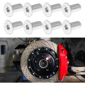 8PCS Brake Rotor Screw, Brake Rotor Bolt, Rotor Screws for Brake Discs, 11609271 Stainless Steel Brake Parts Car Front&Rear Retaining Hardware Screw Kit Fits for Buick, Chevry Suburban Silverado