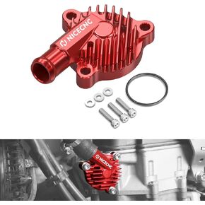 Motorcycle Aluminum Thermostat Cover Compatible with Honda TRX450R 2010-2014, TRX450R Kick Start 2006 2007 2008 2009 2012 Thermostat Housing, Replacement for 19321-HP1-670(Black)