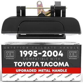 Tailgate Handle Assembly Replacement - Compatible with 1995-2004 Toyota Tacoma - Liftgate Latch Assembly, Textured Black - Plastic - OEM 69090-35010, TO1915102, 79605