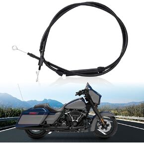 الأسود فينيل +2 "كابل القابض الطول الممتد متوافق مع 2007-2016 Harley Touring & Softail & Dyna و 18-Up Softail & 2020-Up Touring (64 15/16")