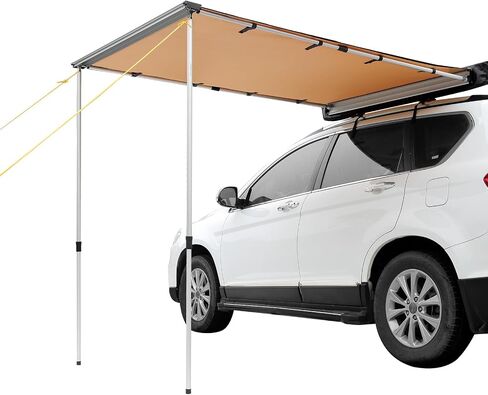 VEVOR Versatility Camping Tent - Moonshade Awning Auto Canopy with UV50+ Protection & PU3000mm Water Resistance, Ideal for Truck Bed, SUV, RV, Van, and Trailer Overlanding Gear, Tear-Resistant in Saudi Arabia
