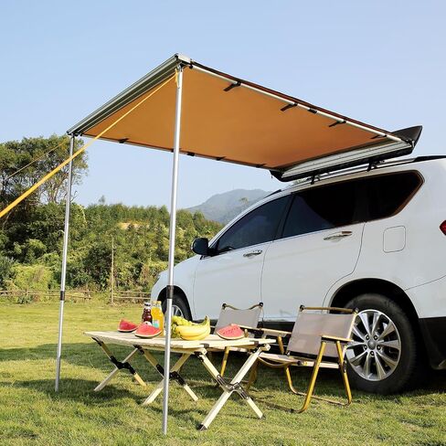 VEVOR Versatility Camping Tent - Moonshade Awning Auto Canopy with UV50+ Protection & PU3000mm Water Resistance, Ideal for Truck Bed, SUV, RV, Van, and Trailer Overlanding Gear, Tear-Resistant in Saudi Arabia