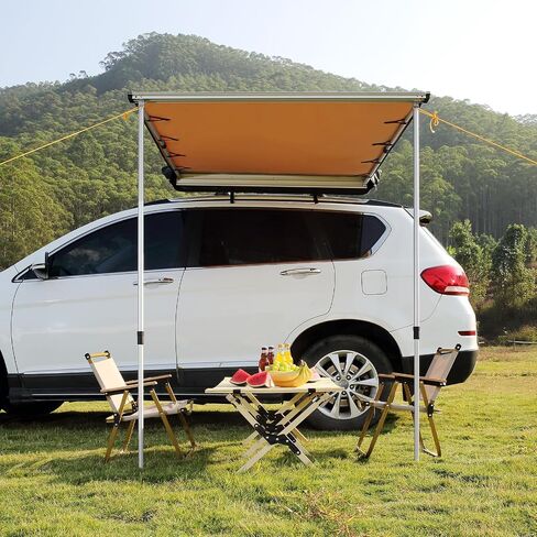 VEVOR Versatility Camping Tent - Moonshade Awning Auto Canopy with UV50+ Protection & PU3000mm Water Resistance, Ideal for Truck Bed, SUV, RV, Van, and Trailer Overlanding Gear, Tear-Resistant in Saudi Arabia