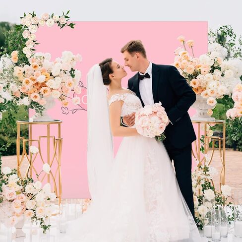 Square Backdrop Cover,6.6x6.6 FT Double Color Square Backdrop Stand Cover,Square Spandex Arch Backdrop Cover for Wedding Birthday Parties Graduation Parties and Home Decor (White+Cream, 6.6FT) in Kuwait