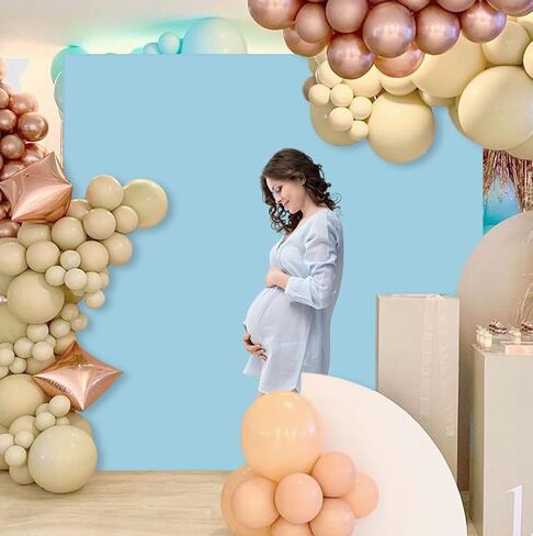 Square Backdrop Cover,6.6x6.6 FT Double Color Square Backdrop Stand Cover,Square Spandex Arch Backdrop Cover for Wedding Birthday Parties Graduation Parties and Home Decor (White+Cream, 6.6FT) in Kuwait