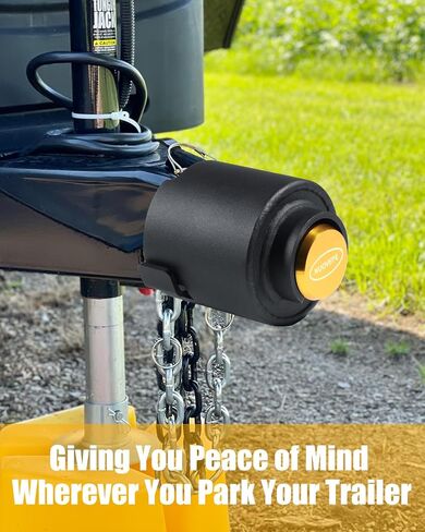 Trailer Lock Fits 2 Inch Couplers, Secures Safety Chains Anti-Theft Ball Hitch Lock, Pry-Resistant & Heavy-Duty Trailer Hitch Locks for RV | Boat | ATV | Utility Trailer (Blue) in Kuwait