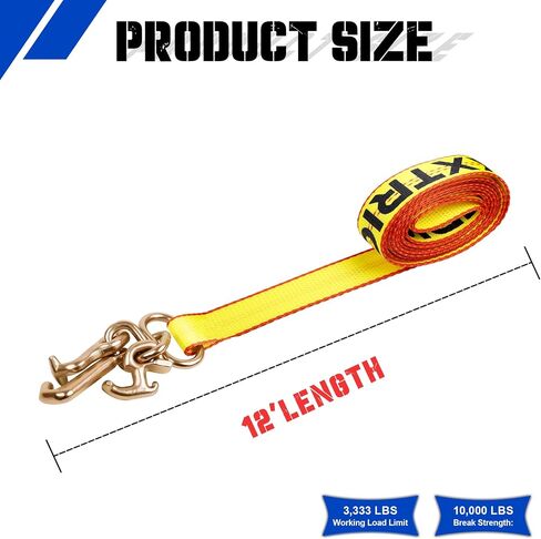 2 "× 12 'الاسترداد حزام Winch W/RTJ خطافات الكتلة ، 4 عبوات ، أشرطة الشاحنات السحب لمعدات القطر الحطام ، تعادل سيارة السيارات الشاقية في أشرطة أسفل in Saudi Arabia
