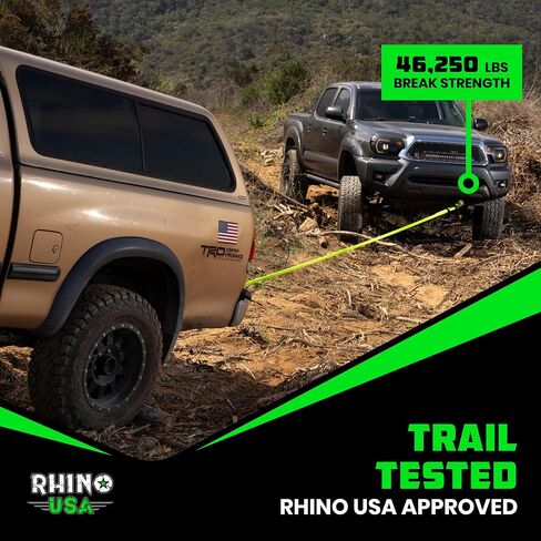 Rhino USA Synthetic Soft Shackle Rope (2-Pack) - 1/2 Inch x 22 Inch (44,050lb Min Break Strength) Offroad Soft Shackle Recovery Kit for Truck, UTV, ATV - Compatible with Jeep, Toyota, Ford & More! in Saudi Arabia