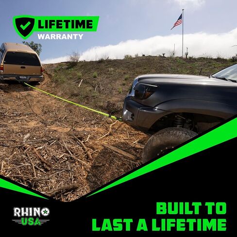 Rhino USA Synthetic Soft Shackle Rope (2-Pack) - 1/2 Inch x 22 Inch (44,050lb Min Break Strength) Offroad Soft Shackle Recovery Kit for Truck, UTV, ATV - Compatible with Jeep, Toyota, Ford & More! in Saudi Arabia
