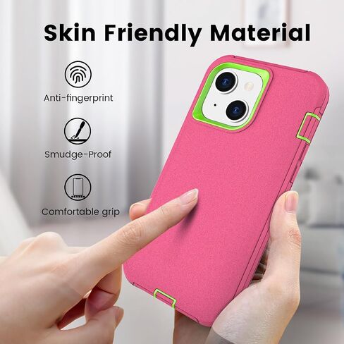 Compatible with iPhone 15, iPhone 14 Phone Case, Dual Layer Shockproof Full Body Cover iPhone 13, Military Grade Drop Protection Heavy Duty Phone Case for Women & Men (Black) in Kuwait