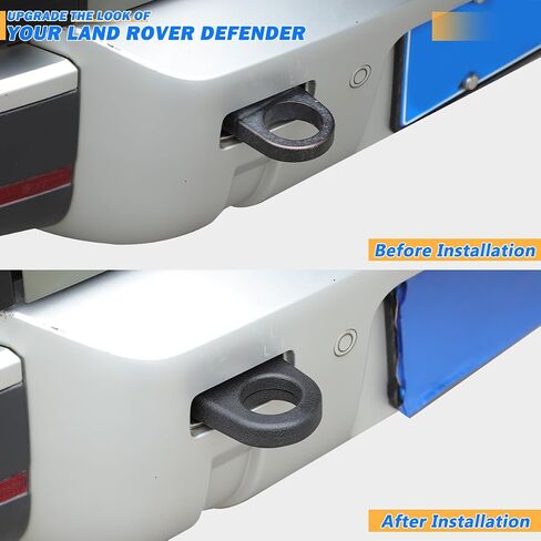 Bumper Tow Hook Covers Compatible with Land Rover Defender 2020-2025Car Rear Bumpers Tow Hook Protector,Rubber Tow Hook Covers Protect,Car Accessories Adds Cushioned Grip to Tow Strap (Black) in Saudi Arabia