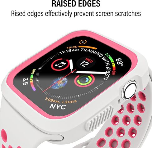 D & K Exclusives Compatible with Apple Watch 45mm Case, Shockproof Bumper Case Durable Protective Flexible iWatch Series 9 8 7 Cover for Women Men Kids GPS Smartwatch, Black, Grey in Saudi Arabia
