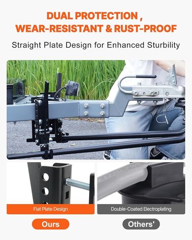VEVOR Sway Control Weight Distribution Hitch, 1,500 lbs Capacity, Trailer Hitch Kit with 2-Inch Solid Steel Shank, 2-5/16 Inch Alloy Steel Ball, Powder-Coated Load Leveling, Black in Saudi Arabia