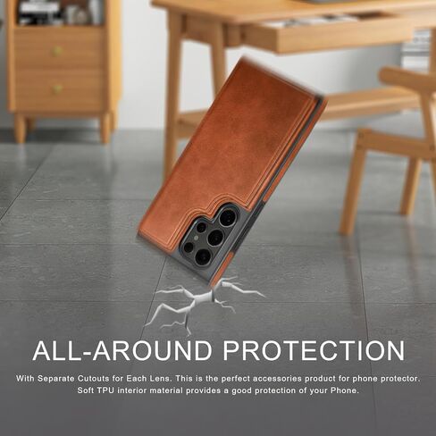 تم تصميمه لمحفظة Samsung Galaxy S23 Ultra Case مع حامل البطاقة ، [غطاء الورقة المغناطيسية] in Kuwait