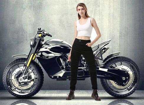 Adventure Motorcycle Jeans for Women with Armored Protection, XXS-4XL in Kuwait