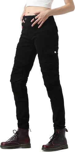 Adventure Motorcycle Jeans for Women with Armored Protection, XXS-4XL in Kuwait