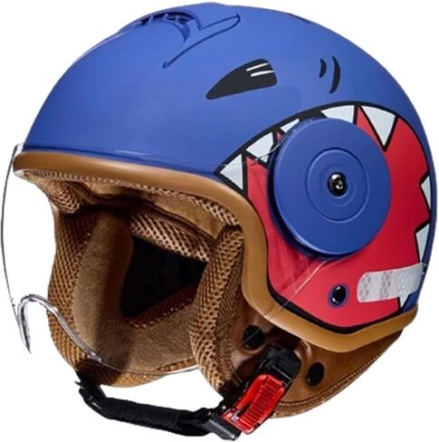 Retro Kids 3/4 دراجة نارية نصف خوذة ، DOT المعتمدة من DOTDLER VINTAGE OPEN SCOOTER ELECTRY GO-KART DIRT-PIKE ATV Helmet ، Youth Child Moped Bicycle Vespa خوذة لمدة 2-14 سنة in Kuwait