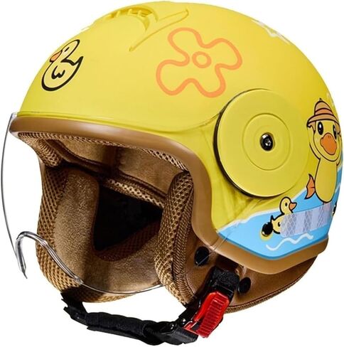 Retro Kids 3/4 دراجة نارية نصف خوذة ، DOT المعتمدة من DOTDLER VINTAGE OPEN SCOOTER ELECTRY GO-KART DIRT-PIKE ATV Helmet ، Youth Child Moped Bicycle Vespa خوذة لمدة 2-14 سنة in Kuwait