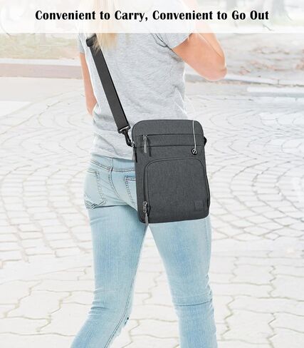 9-11" Tablet Sleeve Bag for iPad Air 5/4 10.9, iPad Air 11" 2024, iPad 9/8/7th 10.2, iPad 10th Gen 10.9, iPad Pro 11 M4 M2 2024-2018, Galaxy Tab A9+ S9 FE A8, with Shoulder Strap, Black in Saudi Arabia
