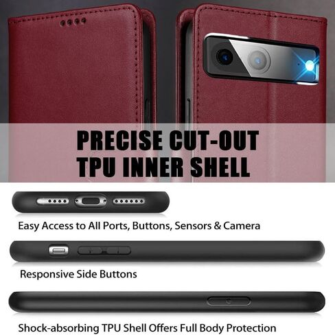 iWEOCO for Google Pixel 8 Case Wallet with Anti-Theft RFID Blocking Cash Credit Card Slots Protection Strong Magnetic Clasp Closure Kickstand Pixel 8 Wallet Case (Rose_Gold) in Kuwait