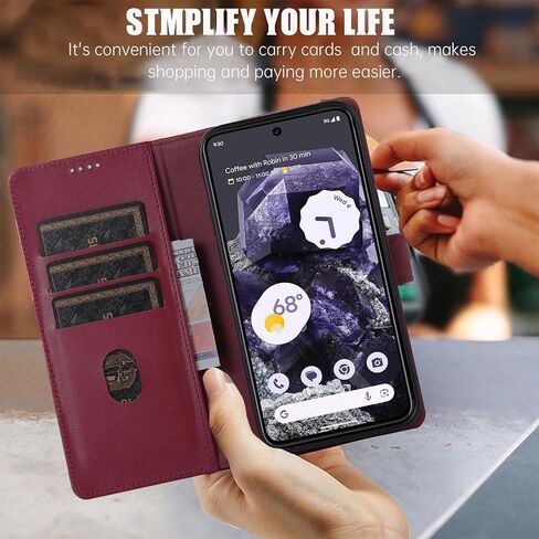 iWEOCO for Google Pixel 8 Case Wallet with Anti-Theft RFID Blocking Cash Credit Card Slots Protection Strong Magnetic Clasp Closure Kickstand Pixel 8 Wallet Case (Rose_Gold) in Kuwait