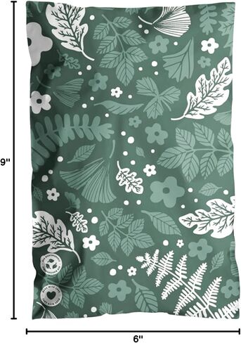 رسائل بريدية قابلة للتحلل البيولوجي من إمباك - 25 حزمة مقاس 10 × 33 سم - مظاريف شحن ذاتية الغلق للشركات الصغيرة - حقائب بريدية مطبوعة ومقاومة للماء - مقاومة للتمزق والثقب - أوراق الورد النحاسية in Kuwait